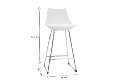 Miliboo Tabouret De Bar-Tabourets de bar design blancs 65 cm (lot de 2) JUNE
