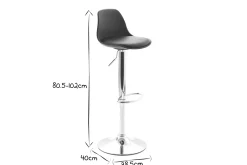 Miliboo Tabouret De Bar-Tabourets de bar design blanc et noir (lot de 2) STEEVY