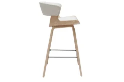 Miliboo Tabouret De Bar-Tabourets de bar design blanc et bois clair H65 cm (lot de 2) SYRAH