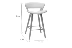 Miliboo Tabouret De Bar-Tabourets de bar design blanc et bois clair H65 cm (lot de 2) SYRAH