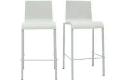 Miliboo Tabouret De Bar-Tabourets de bar design empilables blancs H65 cm (lot de 2) KUPA