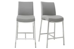 Miliboo Tabouret De Bar-Tabourets de bar design gris clair H70 cm (lot de 2) OLLY