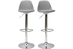Miliboo Tabouret De Bar-Tabourets de bar design gris clair (lot de 2) STEEVY
