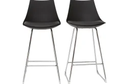 Miliboo Tabouret De Bar-Tabourets de bar design noirs 65 cm (lot de 2) JUNE