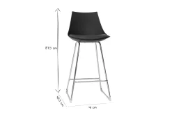 Miliboo Tabouret De Bar-Tabourets de bar design noirs 65 cm (lot de 2) JUNE