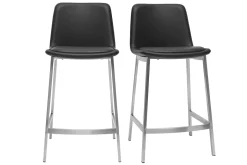 Miliboo Tabouret De Bar-Tabourets de bar design noirs H66 cm (lot de 2) ARSENE