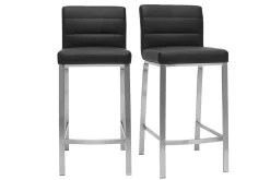 Miliboo Tabouret De Bar-Tabourets de bar design noirs 66 cm (lot de 2) TOMY