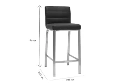 Miliboo Tabouret De Bar-Tabourets de bar design noirs 66 cm (lot de 2) TOMY