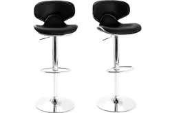 Miliboo Tabouret De Bar-Tabourets de bar design noirs (lot de 2) PEGASE