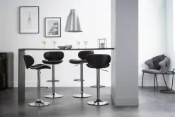 Miliboo Tabouret De Bar-Tabourets de bar design noirs (lot de 2) PEGASE