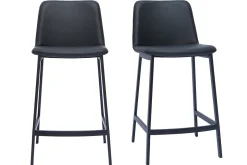 Miliboo Tabouret De Bar-Tabourets de bar design noirs H66 cm (lot de 2) ARSENE