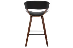 Miliboo Tabouret De Bar-Tabourets de bar design noir et bois foncé H65 cm (lot de 2) SYRAH