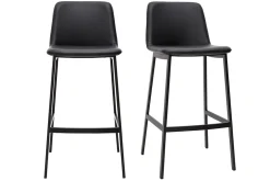 Miliboo Tabouret De Bar-Tabourets de bar design noirs H75 cm (lot de 2) ARSENE