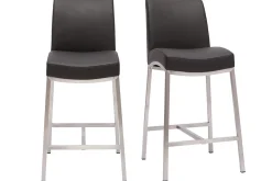 Miliboo Tabouret De Bar-Tabourets de bar design noirs H70 cm (lot de 2) OLLY