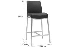 Miliboo Tabouret De Bar-Tabourets de bar design noirs H70 cm (lot de 2) OLLY