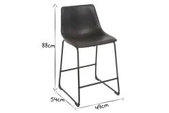 Miliboo Tabouret De Bar-Tabourets de bar design noir H61 cm (lot de 2) NEW ROCK