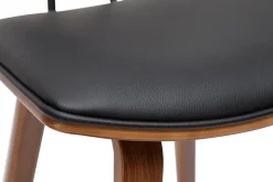 Miliboo Tabouret De Bar-Tabourets de bar design noir et bois foncé H69 cm (lot de 2) VASCO