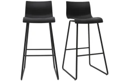 Miliboo Tabouret De Bar-Tabourets de bar design noir 76 cm (lot de 2) ONA