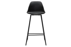 Miliboo Tabouret De Bar-Tabourets de bar design noirs pieds métal 65 cm (lot de 2) FRANZ