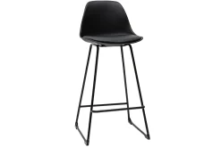 Miliboo Tabouret De Bar-Tabourets de bar design noirs pieds métal 65 cm (lot de 2) FRANZ