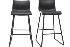 Miliboo Tabouret De Bar-Tabourets de bar design noir 65 cm (lot de 2) ONA