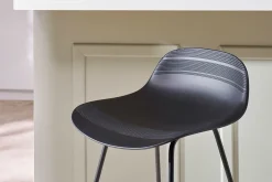 Miliboo Tabouret De Bar-Tabourets de bar design noirs H65 cm (lot de 2) ELLA