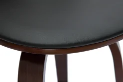 Miliboo Tabouret De Bar-Tabourets de bar design pivotants noirs et noyer H66 cm (lot de 2) BECK