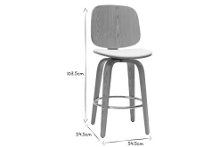 Miliboo Tabouret De Bar-Tabourets de bar design pivotants blancs et bois clair H66 cm (lot de 2) BECK