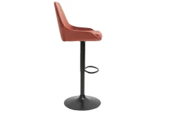 Miliboo Tabouret De Bar-Tabourets de bar design réglables velours rouge tomette (lot de 2) HOLO