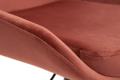 Miliboo Tabouret De Bar-Tabourets de bar design réglables velours rouge tomette (lot de 2) HOLO