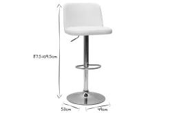 Miliboo Tabouret De Bar-Tabourets de bar design réglables blancs (lot de 2) MONTI