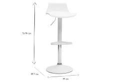 Miliboo Tabouret De Bar-Tabourets de bar design réglables blancs 360° (lot de 2) KRONOS