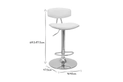 Miliboo Tabouret De Bar-Tabourets de bar design réglables blanc et bois clair (lot de 2) VASCO