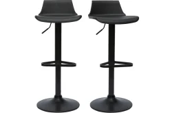 Miliboo Tabouret De Bar-Tabourets de bar design réglables noirs 360° (lot de 2) KRONOS