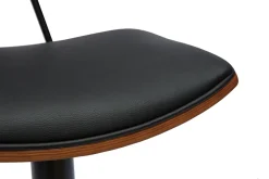 Miliboo Tabouret De Bar-Tabourets de bar design réglables noir et bois foncé (lot de 2) VASCO