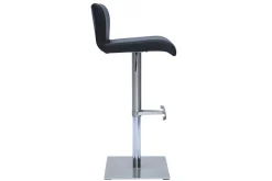 Miliboo Tabouret De Bar-Tabourets de bar design réglables noir et inox brossé (lot de 2) SHEINA