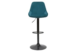 Miliboo Tabouret De Bar-Tabourets de bar design réglables velours bleu pétrole (lot de 2) HOLO