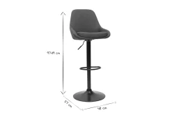 Miliboo Tabouret De Bar-Tabourets de bar design réglables gris foncé (lot de 2) HOLO