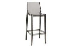 Miliboo Tabouret De Bar|Chaise De Jardin-Tabourets de bar design transparents gris intérieur - extérieur H75 cm (lot de 2) YLAK