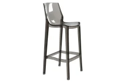 Miliboo Tabouret De Bar|Chaise De Jardin-Tabourets de bar design transparents gris intérieur - extérieur H75 cm (lot de 2) YLAK