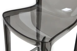 Miliboo Tabouret De Bar|Chaise De Jardin-Tabourets de bar design transparents gris intérieur - extérieur H75 cm (lot de 2) YLAK