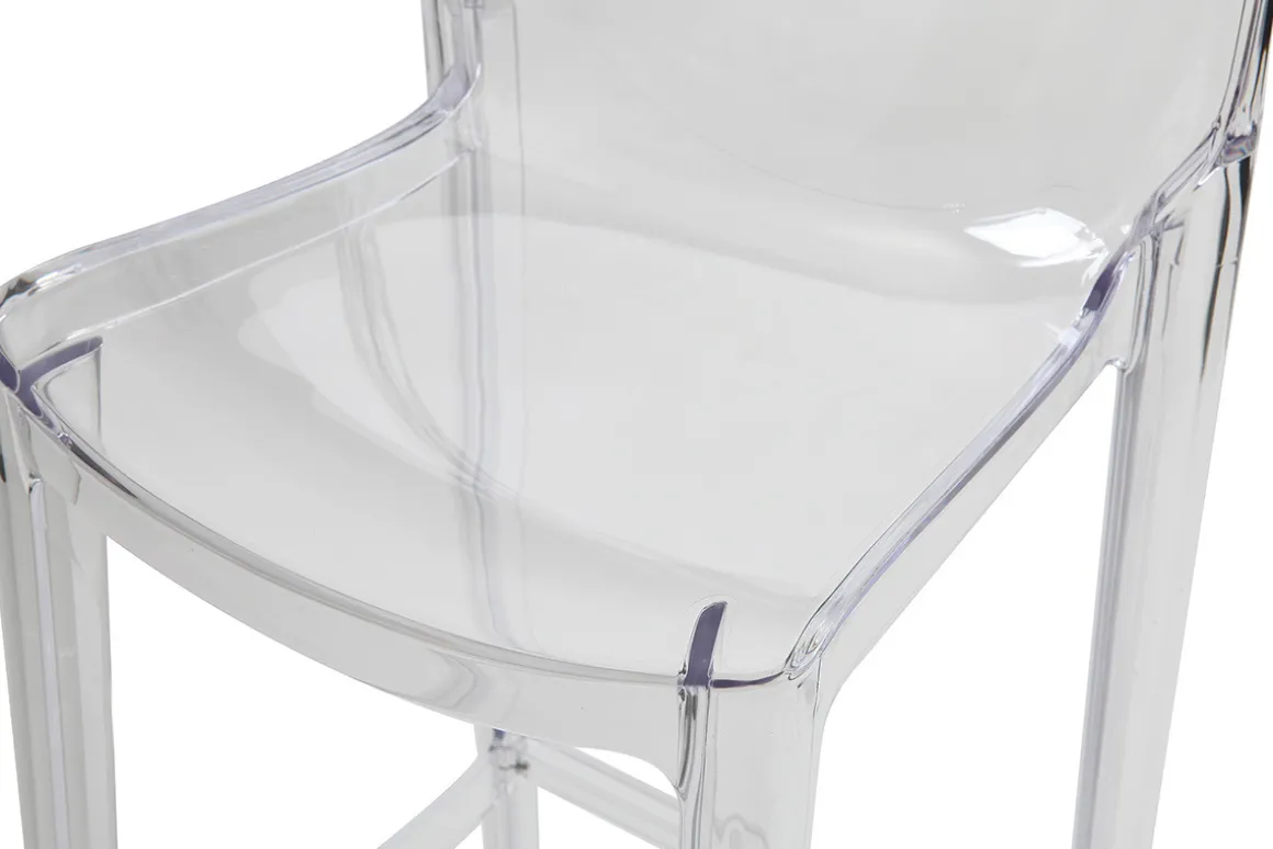Miliboo Tabouret De Bar|Chaise De Jardin-Tabourets de bar design transparents intérieur - extérieur H75 cm (lot de 2) YLAK