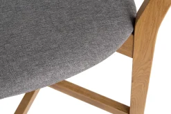 Miliboo Tabouret De Bar-Tabourets de bar en bois clair chêne et tissu gris chiné H65 cm (lot de 2) LUCIA