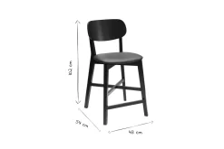 Miliboo Tabouret De Bar-Tabourets de bar en bois clair chêne et tissu gris chiné H65 cm (lot de 2) LUCIA