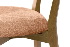 Miliboo Tabouret De Bar-Tabourets de bar en bois clair chêne et tissu effet velours terracotta H65 cm (lot de 2) LUCIA