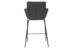 Miliboo Tabouret De Bar-Tabourets de bar en tissu gris anthracite H65 cm (lot de 2) CARLIE
