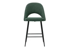 Miliboo Tabouret De Bar-Tabourets de bar en tissu effet velours texturé vert H65 cm (lot de 2) COSETTE