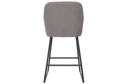 Miliboo Tabouret De Bar-Tabourets de bar en tissu effet velours gris H75 cm (lot de 2) AMIKA