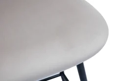 Miliboo Tabouret De Bar-Tabourets de bar en tissu velours taupe et métal noir H70 cm (lot de 2) ATRIUM