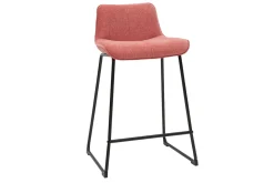 Miliboo Tabouret De Bar-Tabourets de bar en tissu effet velours texturé terracotta et métal H65 cm (lot de 2) BOOST